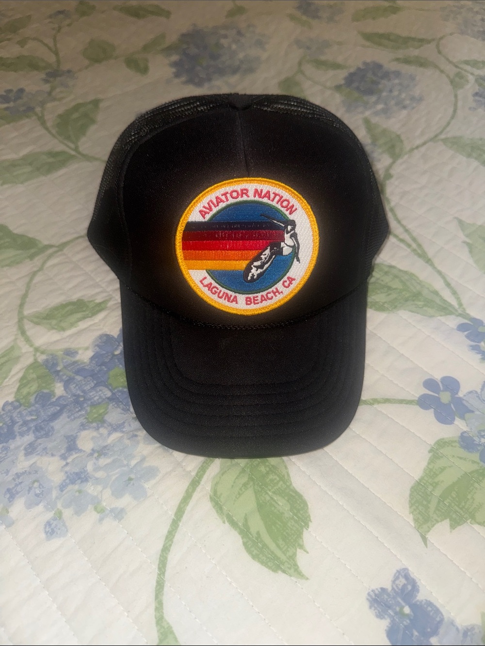 Aviator Nation Laguna Beach Black Trucker Hat